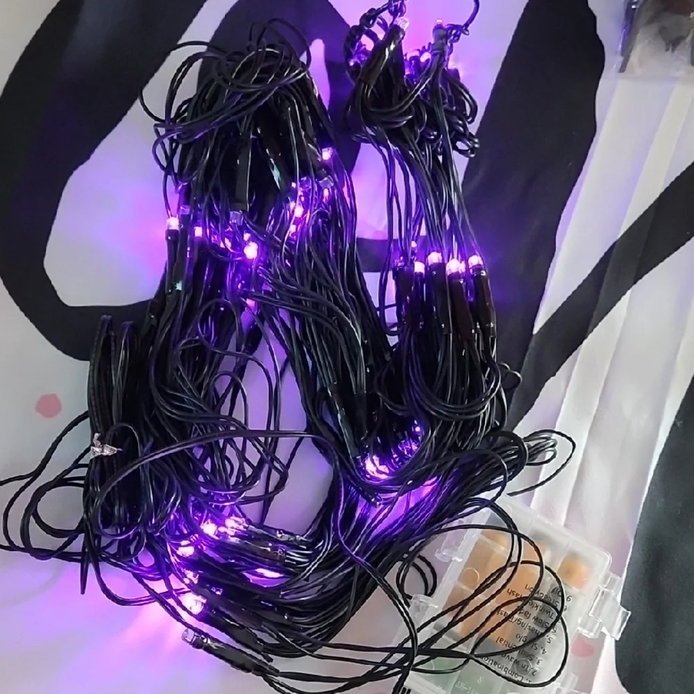 Halloween Purple Lights w/remote new